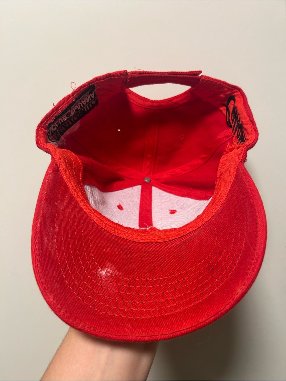 Red Embroidered Logo Baseball Cap - Picture 5 of 5